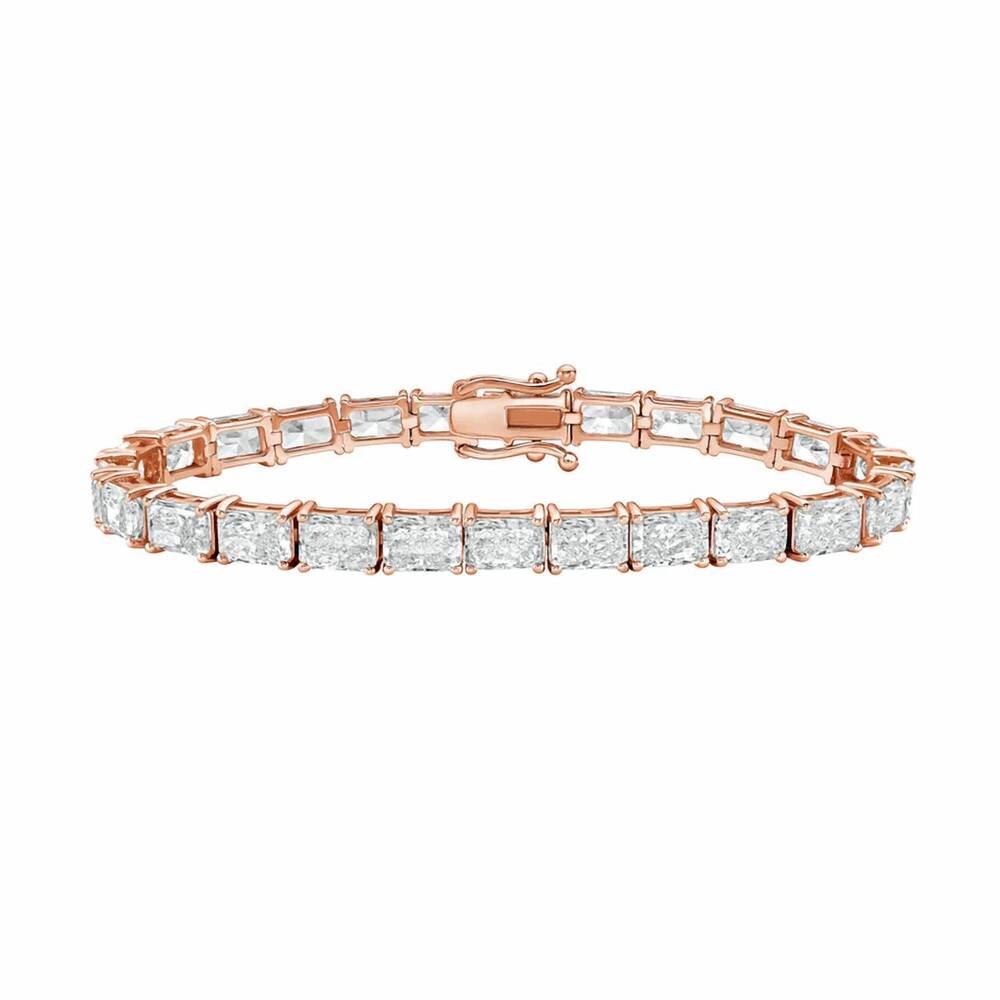 NEW DIANA M JEWELS women's radiant lab-grown diamond bracelet (56.00 ct) - signa
